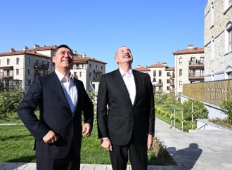 Azərbaycan, Özbəkistan və Qırğızıstan Prezidentləri Şuşada birinci yaşayış kompleksində və Aşağı Gövhər Ağa məscidində olub, şəhəri gəziblər