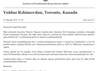 Xaricdə Yaşayan Azərbaycanlı Alimlərin Forumunun iştirakçıları Prezident İlham Əliyevə təşəkkür ediblər